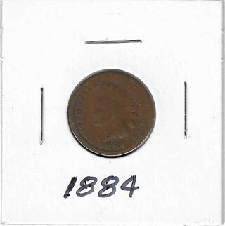 1884 Indian Head Penny U.S. One Cent Coin
