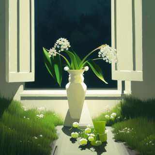 Listia Digital Collectible: Lily of the valley vase