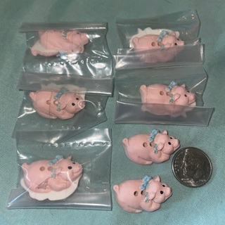 Cute Tiny Pig Buttons 12 NEW Crafts Sewing