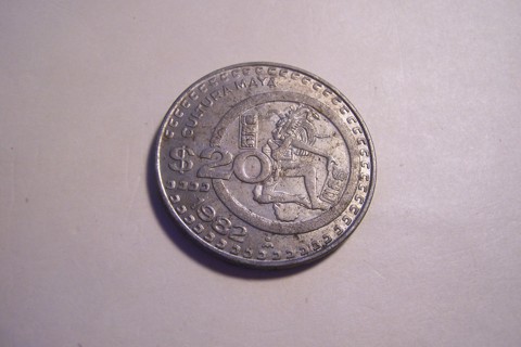 Mexico - 1982 - 20 Pesos Coin - Maya Culture, Mexican Eagle