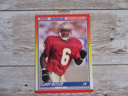Score 1990 LeRoy Butler Rookie football trading card # 619
