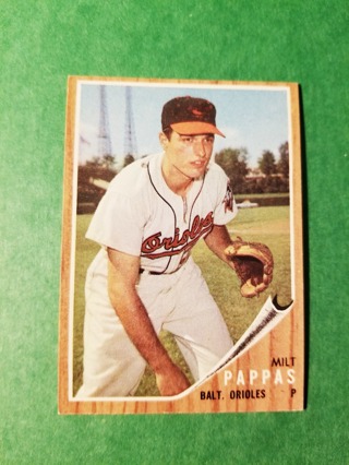 1962 - TOPPS EXMT - NRMT BASEBALL - CARD NO. 75 - MILT PAPPAS - ORIOLES