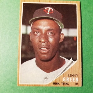 1962 - TOPPS BASEBALL CARD NO. 84 - LENNY GREEN - TWINS