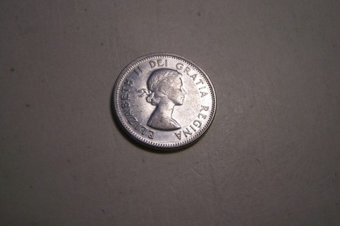 AU 1964 Canadian Nickel - Queen Elizabeth II, Beaver