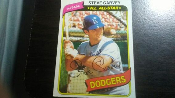 1980 TOPPS STEVE GARVEY NL ALL STAR LA DODGERS BASEBALL CARD# 290