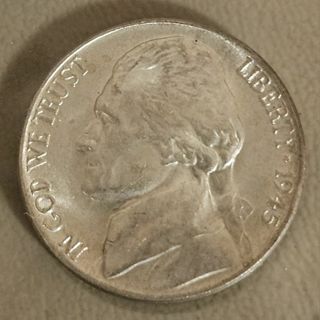 1945 P Jefferson Silver Nickel