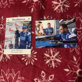 Two NASCAR trading cards