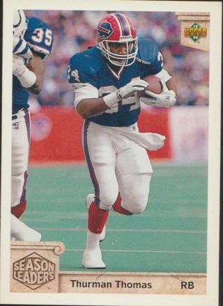 1992 Upper Deck Thurman Thomas Buffalo Bills #309