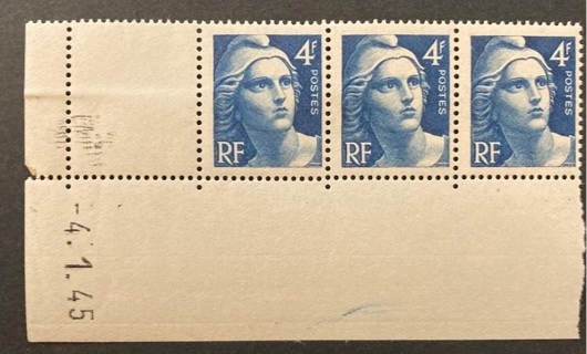 France 1945 MNH Stamp block collectable 