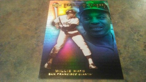 2001 UPPER DECK HALL OF FAME GALLERY WILLIE MAYS SAN FRANCISCO GIANTS BASEBALL CARD# G8