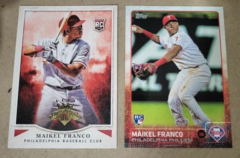 2015 Maikel Franco rookie cards Philadelphia Phillies