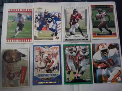 8 card Tampa Bay Buccaneers lot insert rc