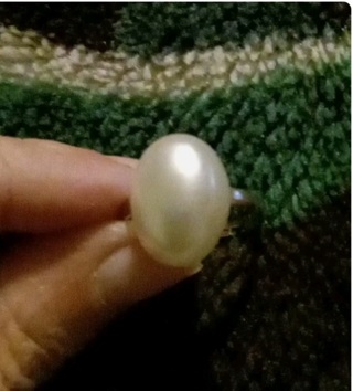 Imitation pearl adjustable ring nip