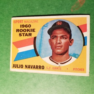 1960 - TOPPS BASEBALL CARD NO. 140 - JULIO NAVARRO ROOKIE - GIANTS