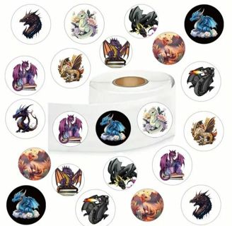 ➡️⭕(10) 1" DRAGON STICKERS!! (SET 8 of 10)⭕