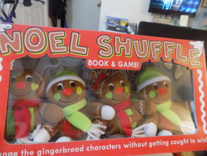Noel Shuffle Book and Game NIB arrange the gingerbread without getting caught