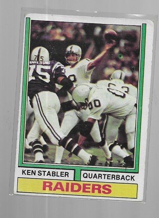 1974 TOPPS KEN STABLER #451 (HOF)