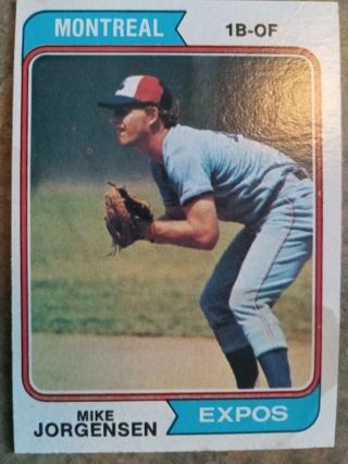 1974 TOPPS MIKE JORGENSEN MONTREAL EXPOS BASEBALL CARD# 549