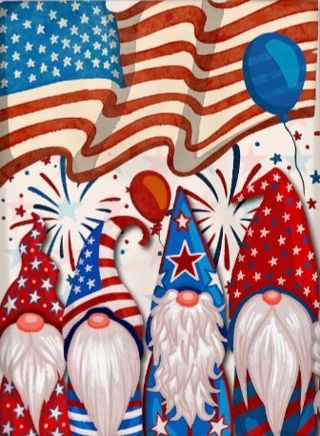 ➡️⭕(1) 4th of July Gnomes Poly Mailer 10x13"