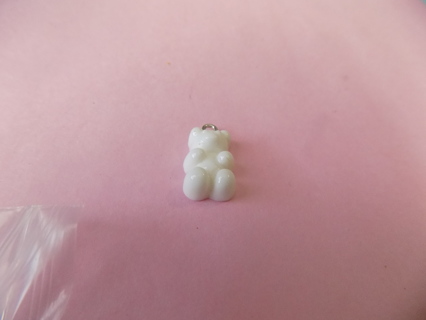1 inch white gummy bear charm # 7