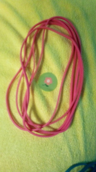 5 large PINK rubber bands 