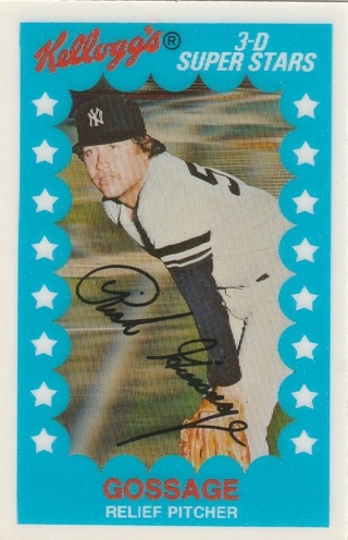 1982 KELLOGG'S 3-D GOOSE GOSSAGE NEW YORK YANKEES