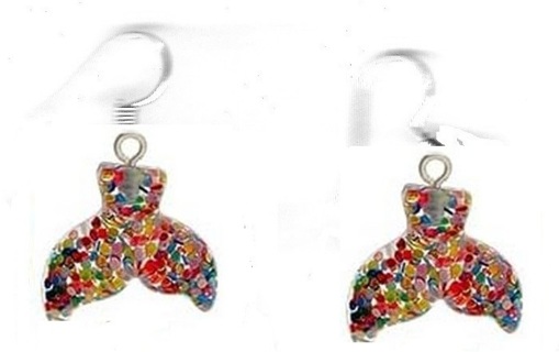 SP Sequined Acrylic Fish Tail Earrings (PLEASE READ DESCRIPTION)