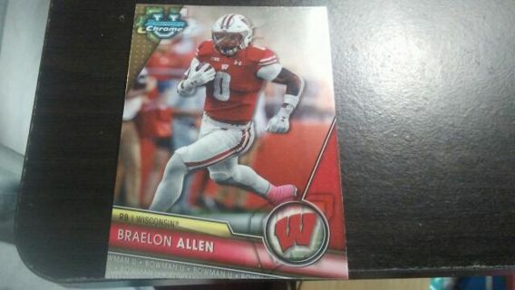 2023 BOWMAN CHROME ROOKIE BRAELON ALLEN WISCONSIN BADGERS FOOTBALL CARD# 183