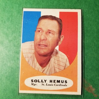 1961 - TOPPS BASEBALL CARD NO. 139 - SOLLY HEMUS MGR. - CARDINALS