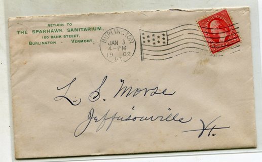 1902 Sparhawk Sanitarium-Burlington, Vt Cover