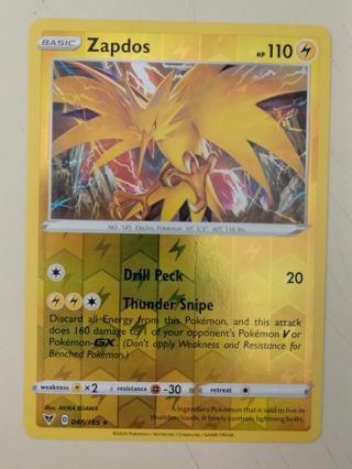 Zapdos 048/185 Rare reverse Holo NM Pokemon