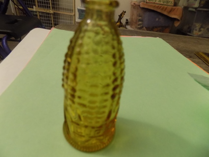 Vintage Wheaton Glass miniature amber glass corn shape bottle