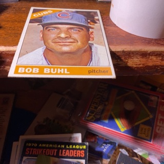 1966 topps Bob buhl baseball card 