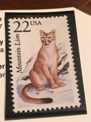 US 2292 North American Wildlife Mountain Lion 22c single MNH 1987