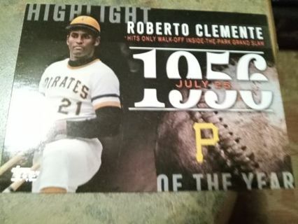 2015 TOPPS HIGHLIGHTS JULY 25 1956 ROBERTO CLEMENTE PITTSBURGH PIRATES BASEBALL CARD# H-44