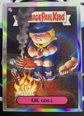 Garbage Pail Kids CHROME Series 5 - Gil Grill #190b REFRACTOR Foil 2022