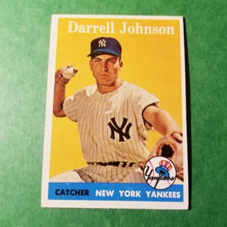 1958 - TOPPS   NRMT+ BASEBALL  CARD NO. 61 - DARRELL JOHNSON - YANKEES