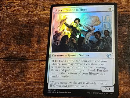 Magic the gathering mtg Recruitment Officer foil card Brothers War