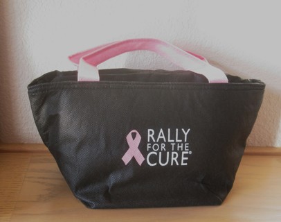 Breast Cancer RALLY FOR THE CURE Insulated Lunch Bag or Small Tote NIP