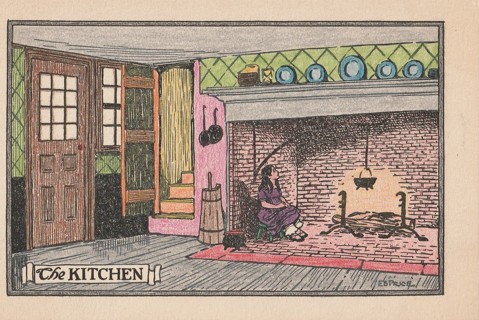 Vintage Unused Postcard: s: The Kitchen, Newport, RI