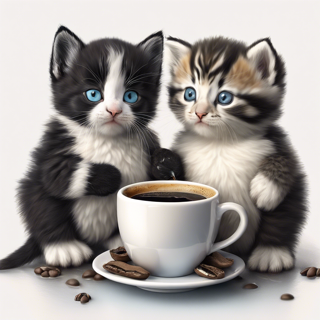Listia Digital Collectible: Kittens & Coffee