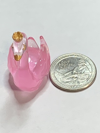 SWAN WITH CROWN~#15~PINK~1 SWAN ONLY~GLOW IN THE DARK~FREE SHIPPING!