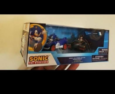 Sonic The Hedgehog Action Figure Toys Set - 5" Shadow and Sonic All Stars Racing