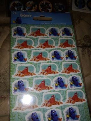 Dory stickers one sheet