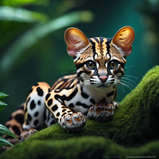 Listia Digital Collectible: Margay in a Tree