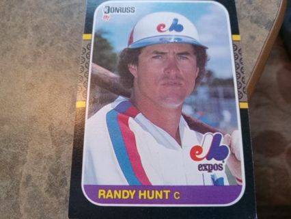 1987 DONRUSS RANDY HUNT MONTREAL EXPOS BASEBALL CARD# 625