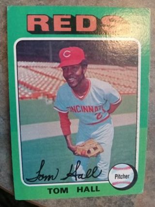 1975 TOPPS TOM HALL CINCINNATI REDS BASEBALL CARD# 108