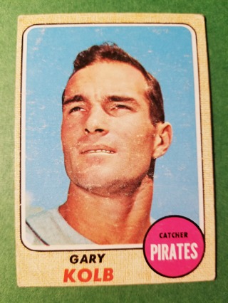 1968 - TOPPS EXMT - NRMT BASEBALL - CARD NO. 407 - GARY KOLB - PIRATES