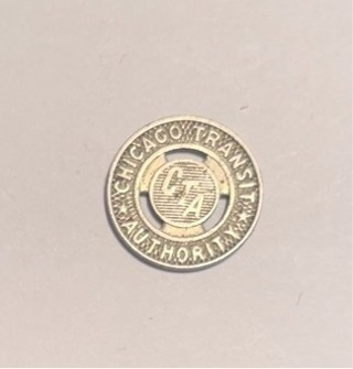 Vintage Chicago Transit Authority One Fare Token