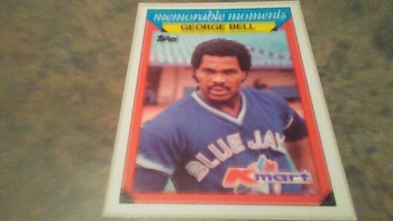 1988 TOPPS KMART MEMORABLE MOMENTS GEORGE BELL TORONTO BLUE JAYS BASEBALL CARD# 1